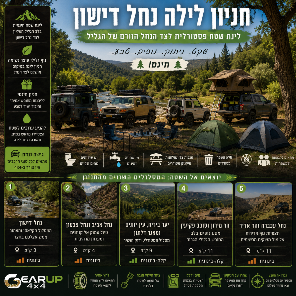 חניון לילה נחל דישון
